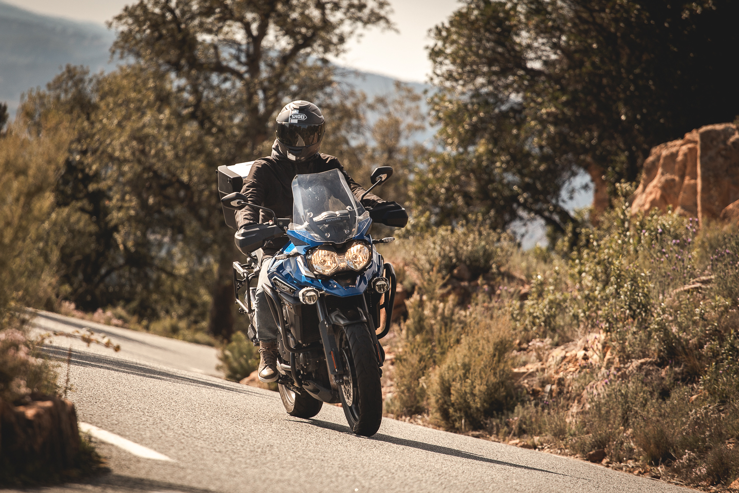 Shooting Moto et Motard sur Triumph